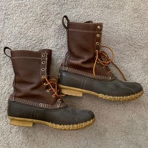 L.L. Bean boots, 10”, Men’s, unlined; Size – 9 Wide; Color – Bark Brown